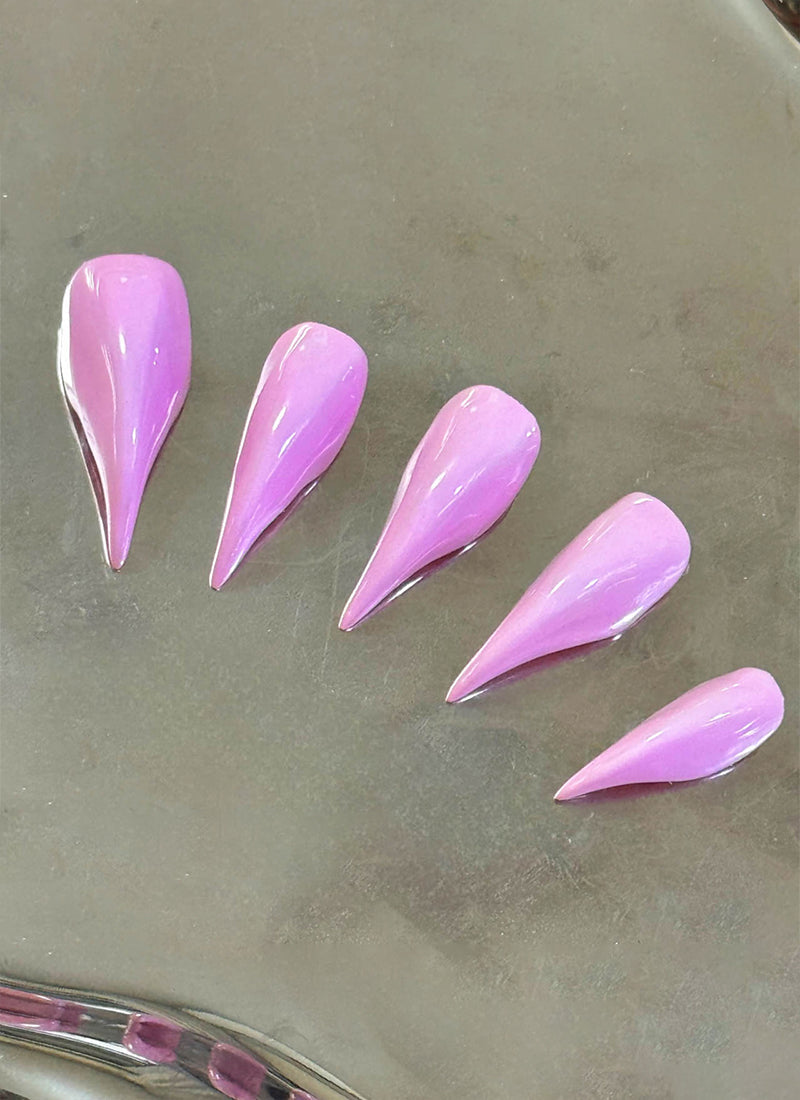 3D Barbie Pink Claw Handmade Press-On Nails NF067