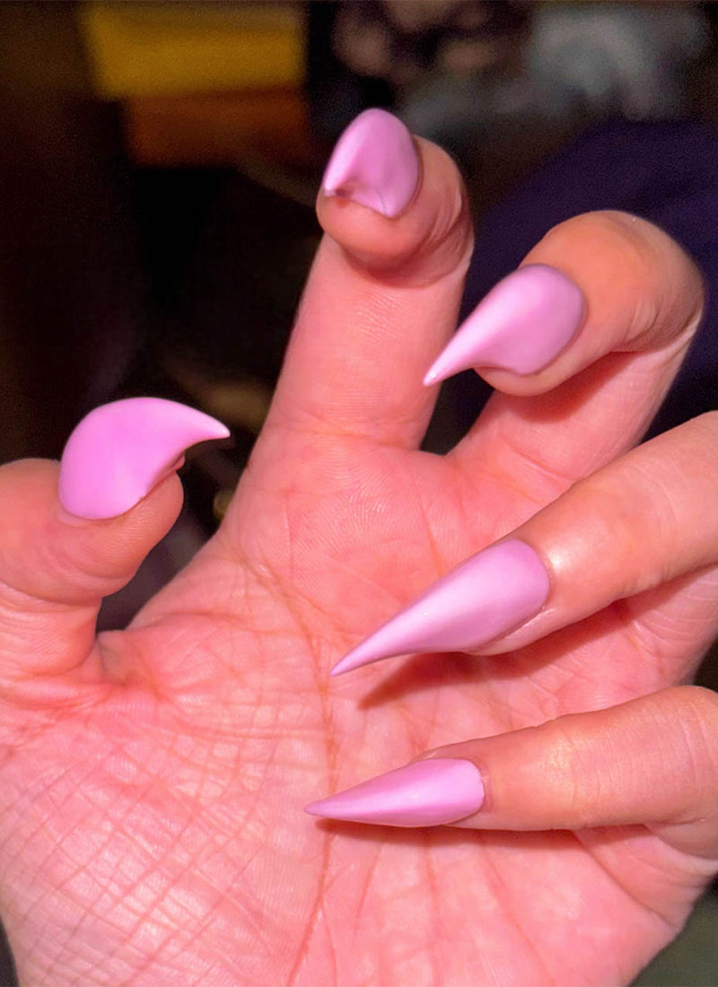 3D Barbie Pink Claw Handmade Press-On Nails NF067