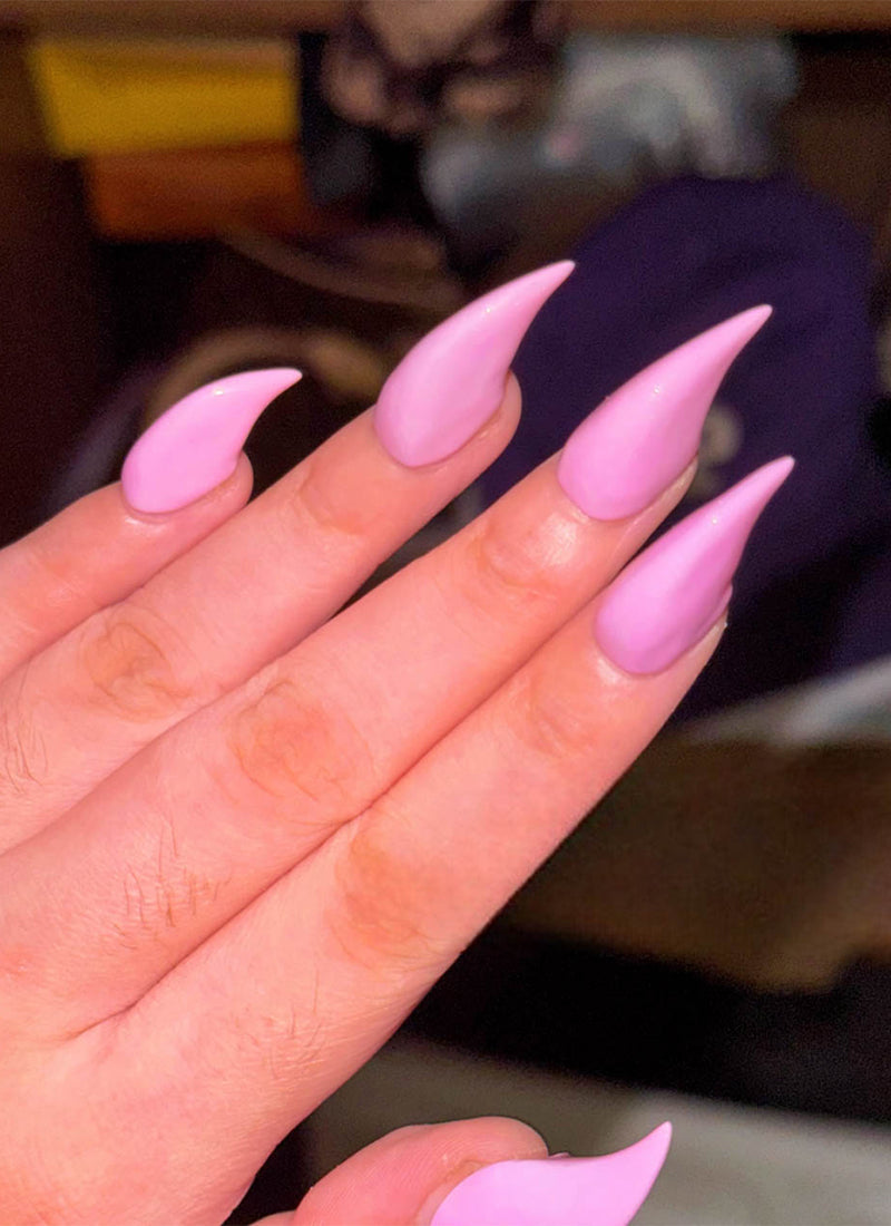 3D Barbie Pink Claw Handmade Press-On Nails NF067