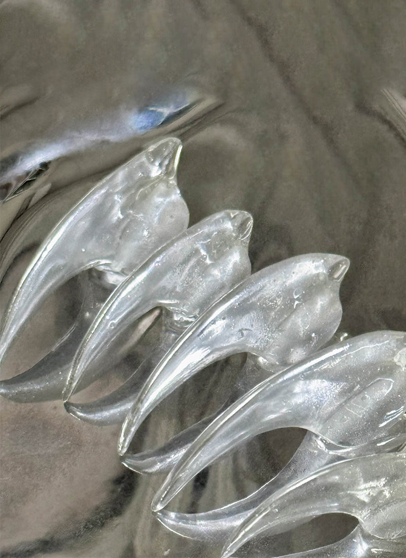 3D Wolf Claw Transparent Handmade Press-On Nails NF068