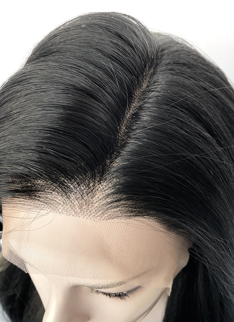 Black Straight Full Lace Kanekalon Synthetic Wig FUL011