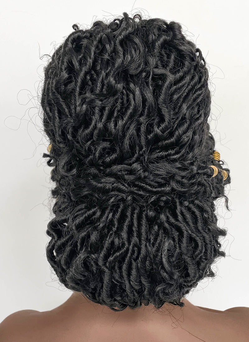 Arcane Mel Medarda Black Dreadlocks Braided Lace Front Synthetic Wig LF2176