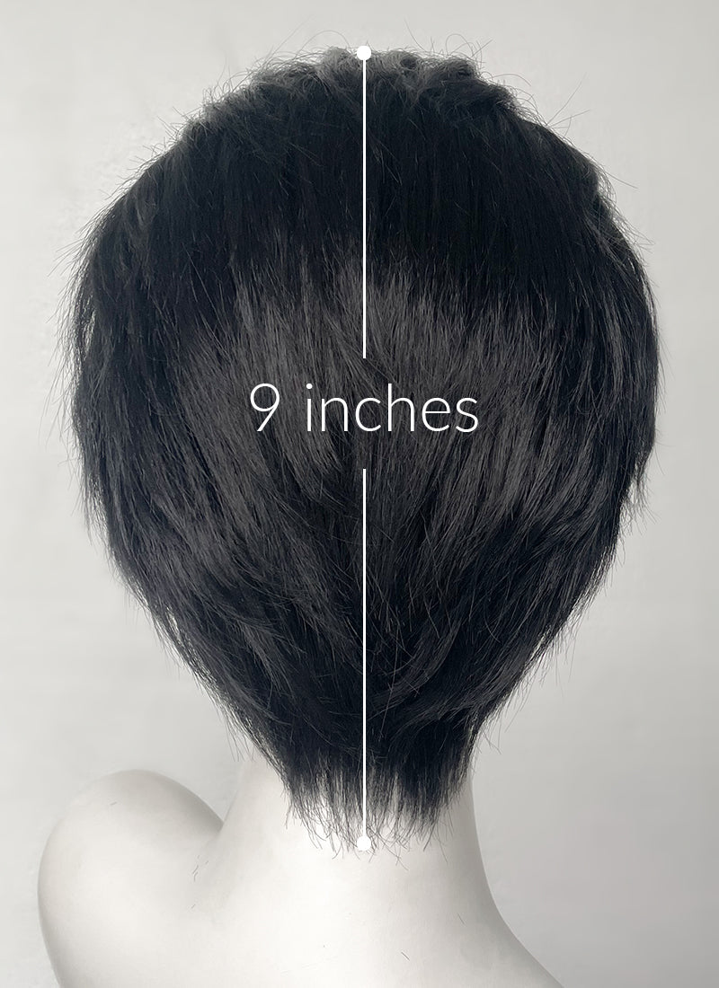 Like a Dragon Kazuma Kiryu Straight Slicked Back Black Lace Front Synthetic Men's Wig LF6010B