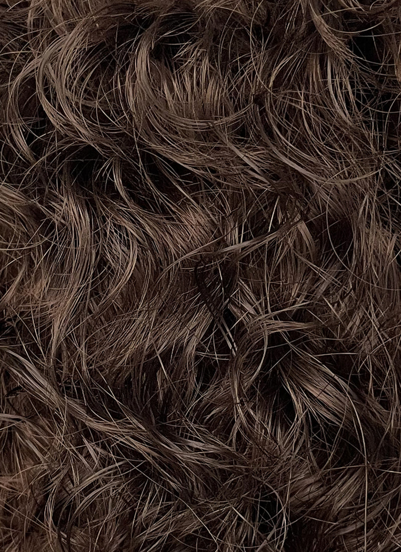 Wonka Timothee Chalamet Brunette Spiral Curly Lace Front Synthetic Hair Men's Wig LF6054