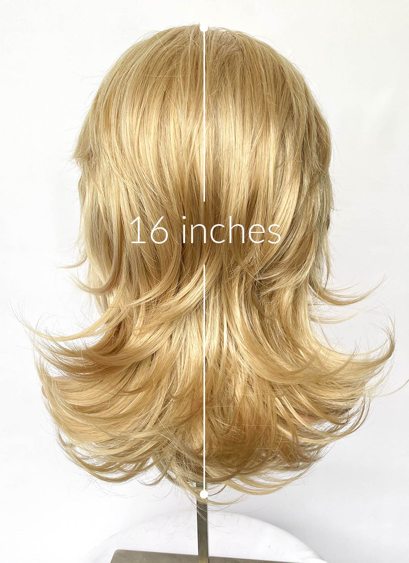 Marvel Rivals  Invisible Woman Blonde Curtain Bangs Wavy Lace Front Synthetic Wig LF6114