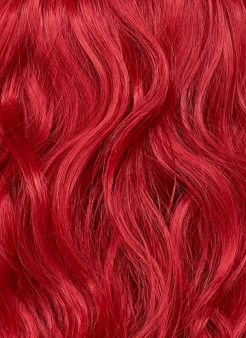 Red Wavy Lace Front Synthetic Hair Wig LF6115