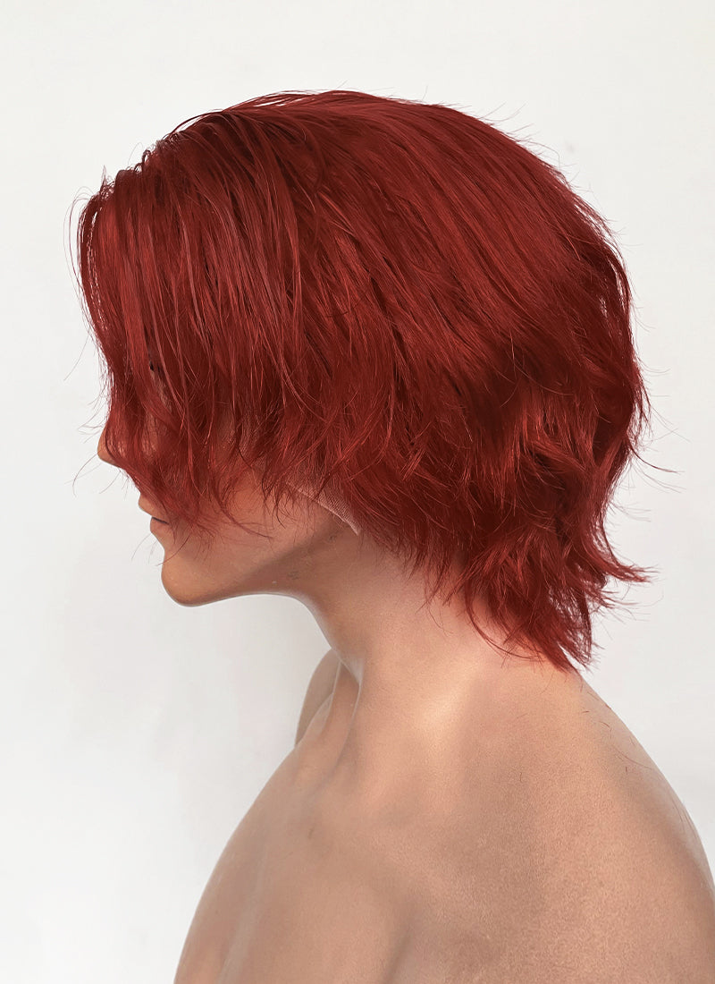 One Piece Figarland Shanks Auburn Wavy Lace Front Synthetic Men's Wig LF6120