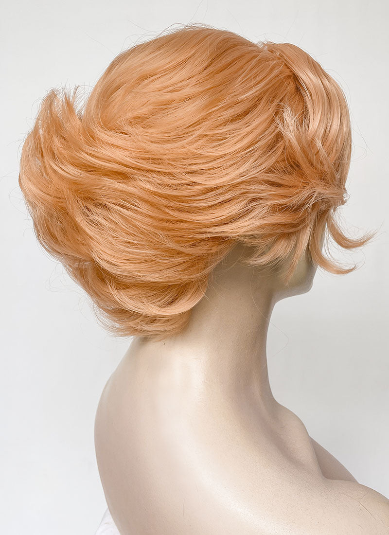 Castlevania Sypha Belnades Pastel Peach Pink Wavy Lace Front Synthetic Wig LF6121