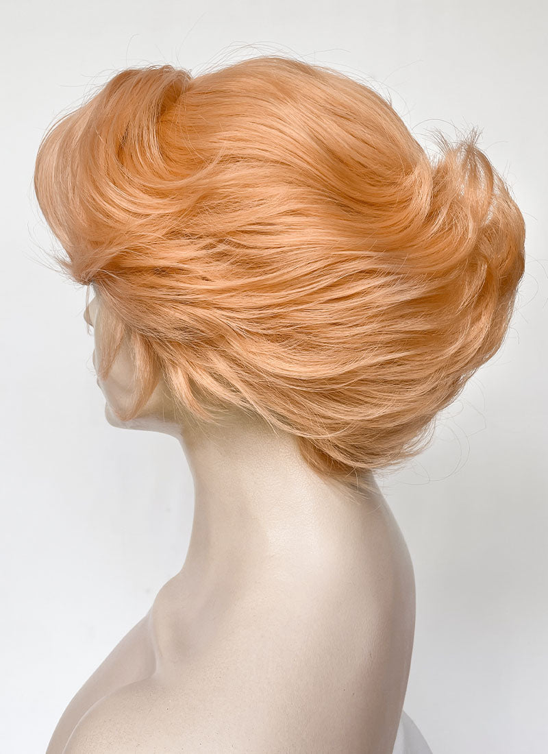 Castlevania Sypha Belnades Pastel Peach Pink Wavy Lace Front Synthetic Wig LF6121