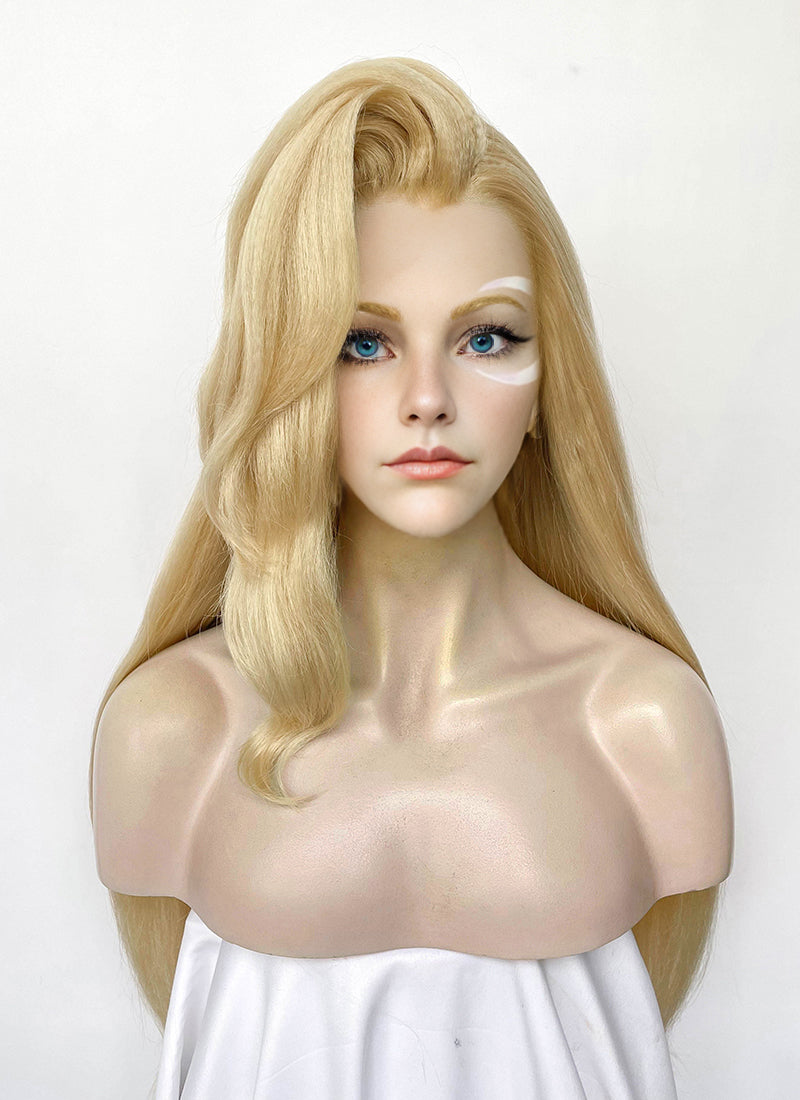 Marvel Rivals Dagger Yaki Blonde Straight Lace Front Synthetic Wig LF6122