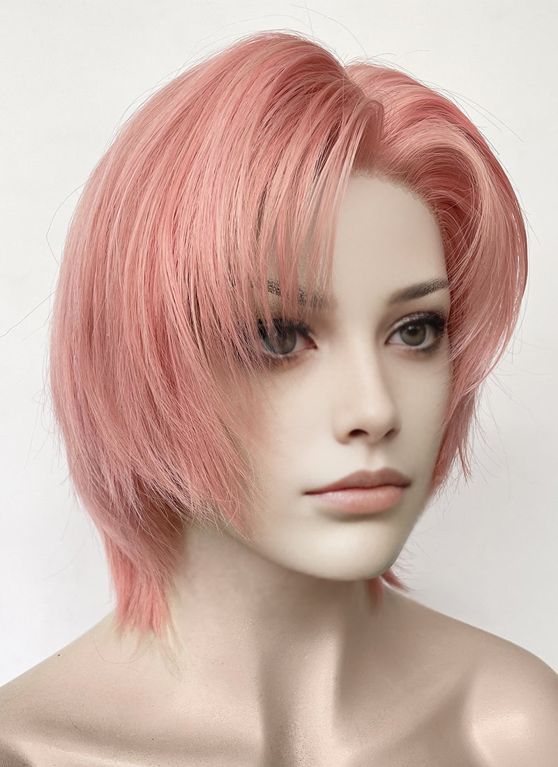 Pink Straight Lace Front Synthetic Hair Wig LF6142