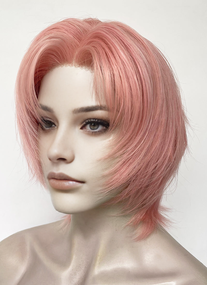 Pink Straight Lace Front Synthetic Hair Wig LF6142