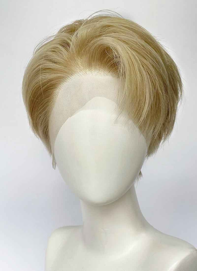 Golden Blonde Straight Lace Front Synthetic Hair Wig LF6143