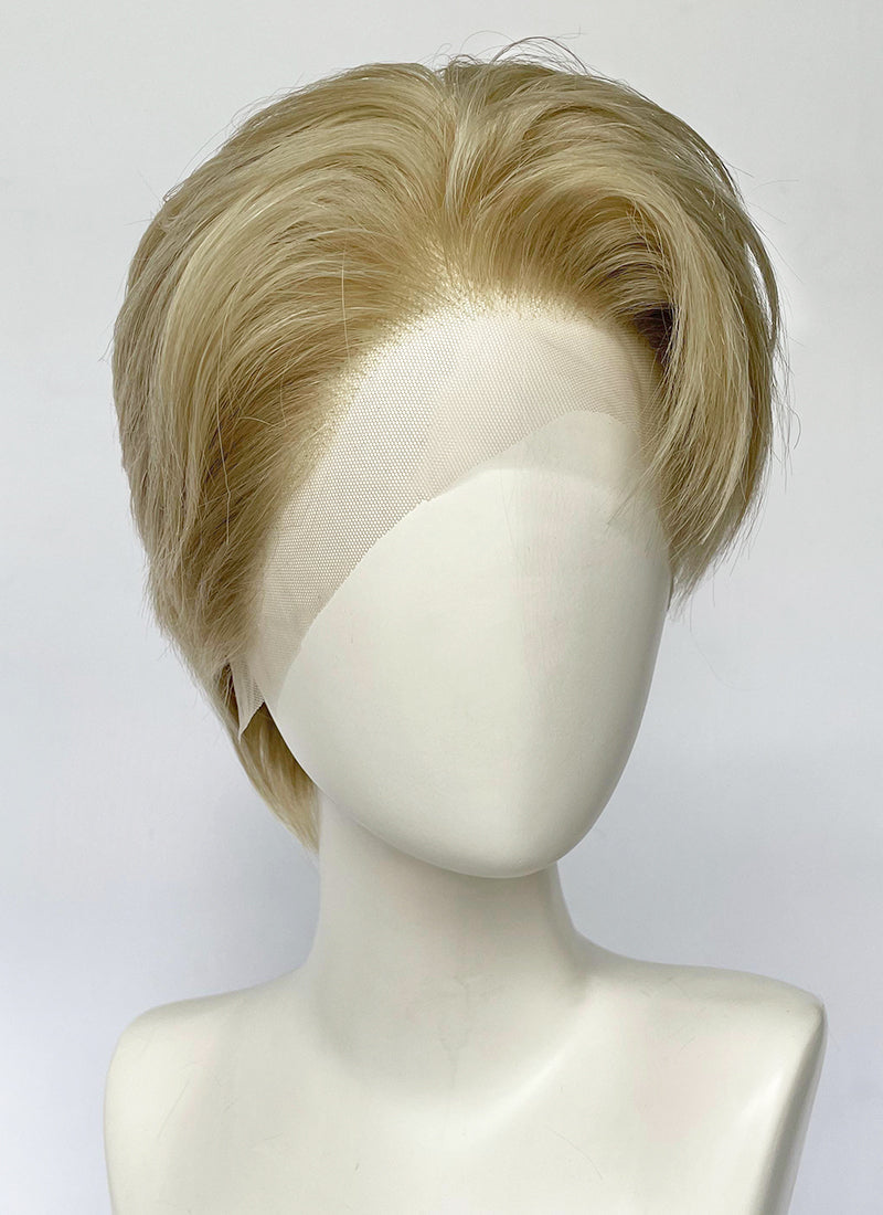 Golden Blonde Straight Lace Front Synthetic Hair Wig LF6143