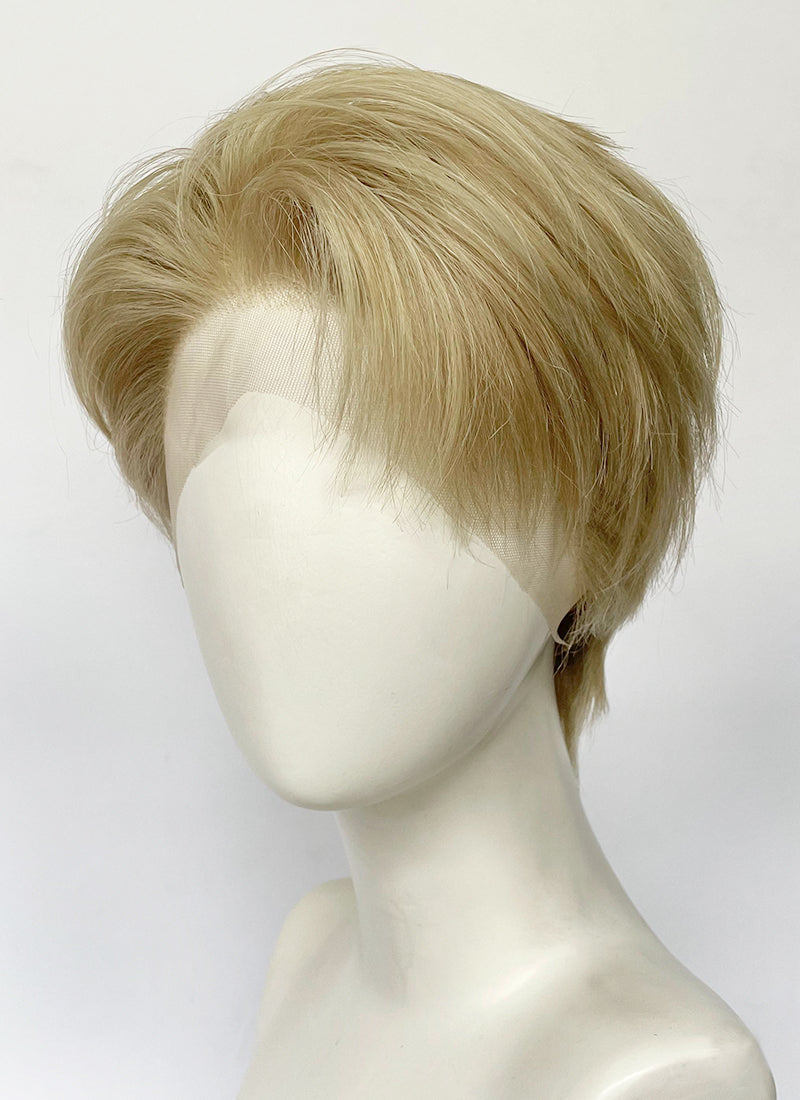 Golden Blonde Straight Lace Front Synthetic Hair Wig LF6143
