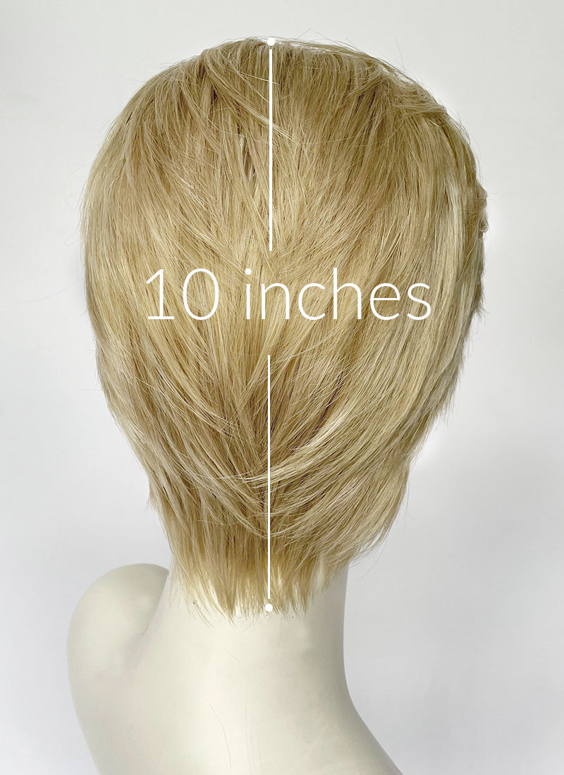 Golden Blonde Straight Lace Front Synthetic Hair Wig LF6143