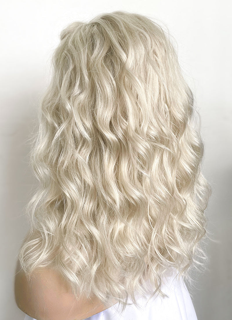 The Fantastic Four Invisible Woman Sue Storm Light Ash Blonde Wavy Lace Front Synthetic Hair Wig LF6144