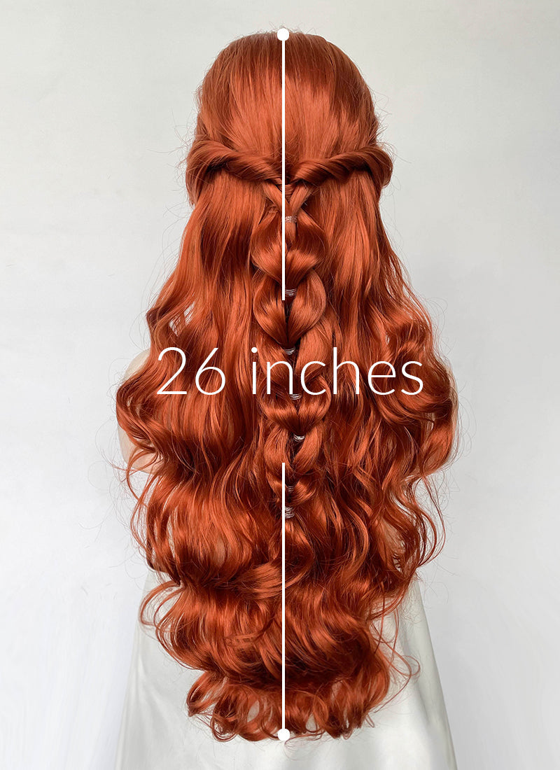 Castlevania Lenore Ginger Braided Lace Front Synthetic Wig LF6146