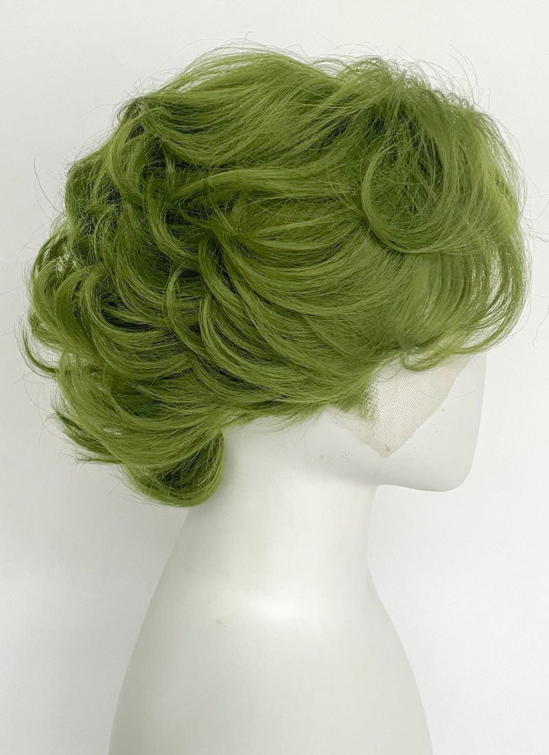 Green Wavy Lace Front Synthetic Hair Men's Wig LF8056