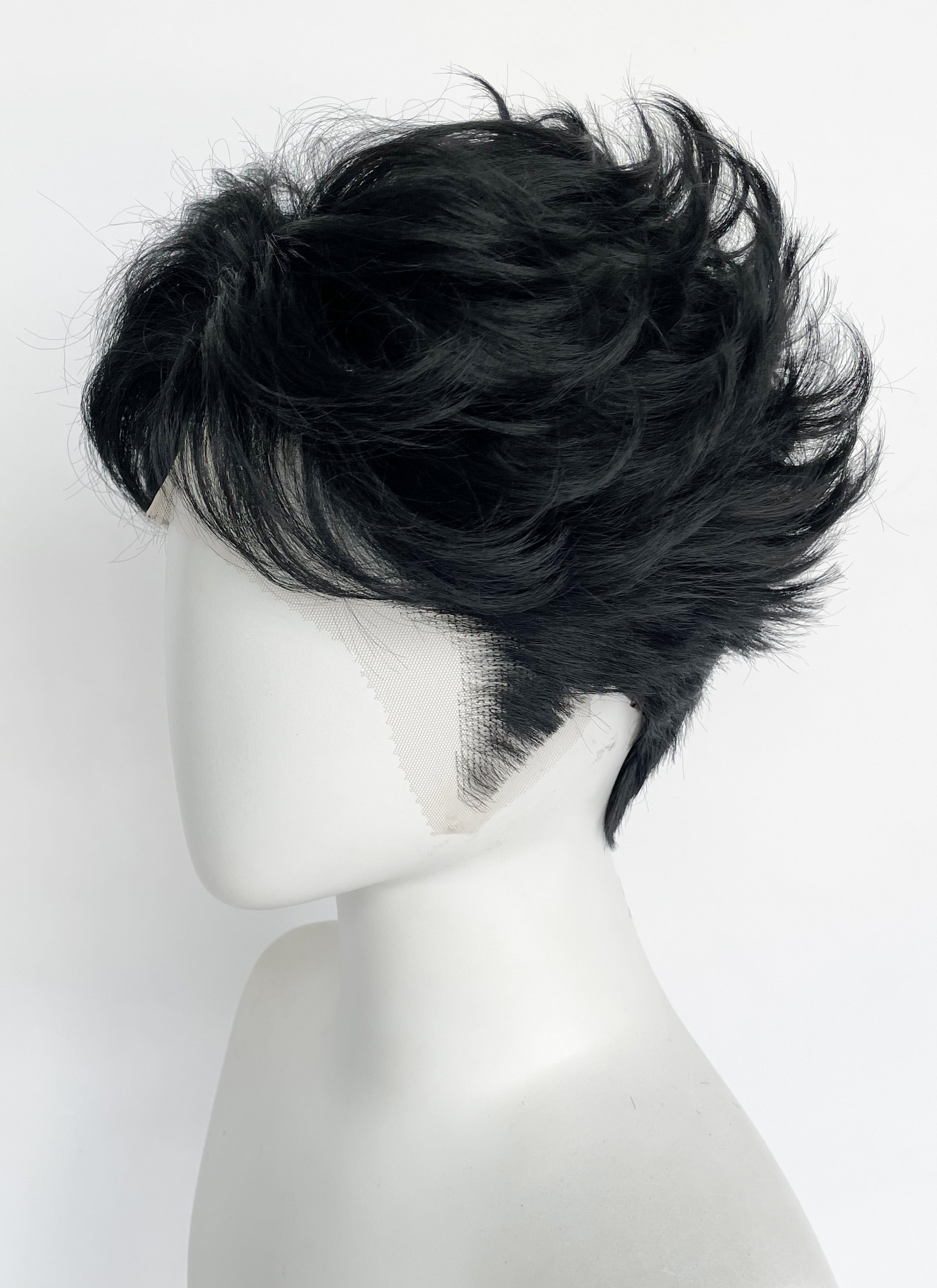 DAN DA DAN Ken Takakura Okarun Black Wavy Lace Front Synthetic Men's Wig LF8063