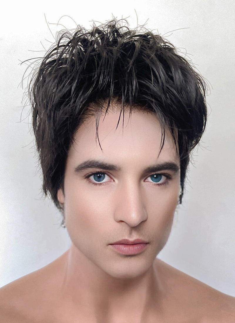 The Sandman Season 2 Dream Natural Black Straight 13" * 6" Lace Top Synthetic Men's Wig LF8069