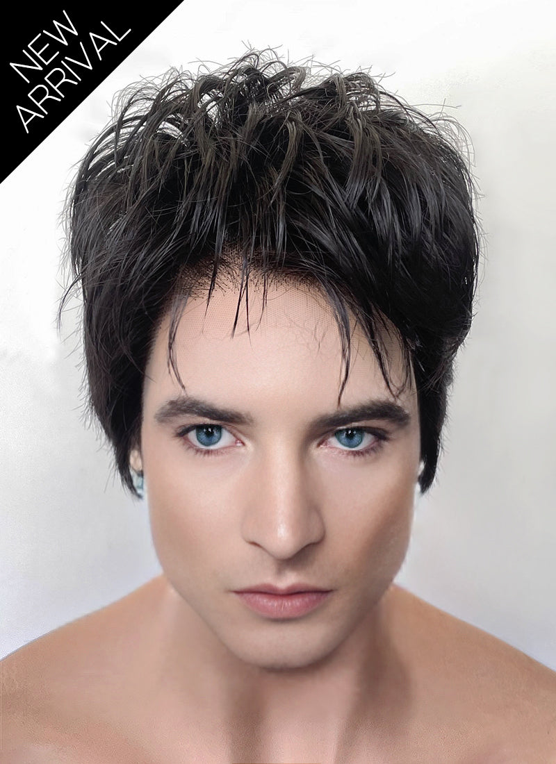 The Sandman Season 2 Dream Natural Black Straight 13" * 6" Lace Top Synthetic Men's Wig LF8069