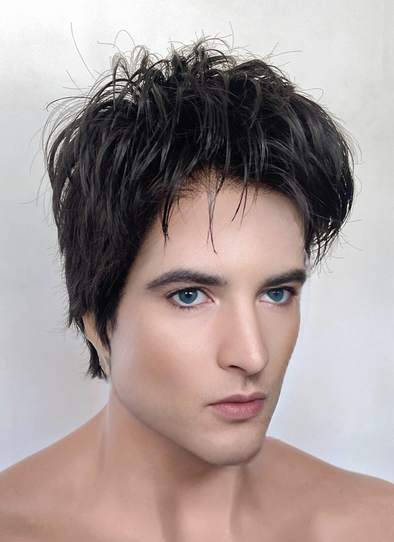 The Sandman Season 2 Dream Natural Black Straight 13" * 6" Lace Top Synthetic Men's Wig LF8069