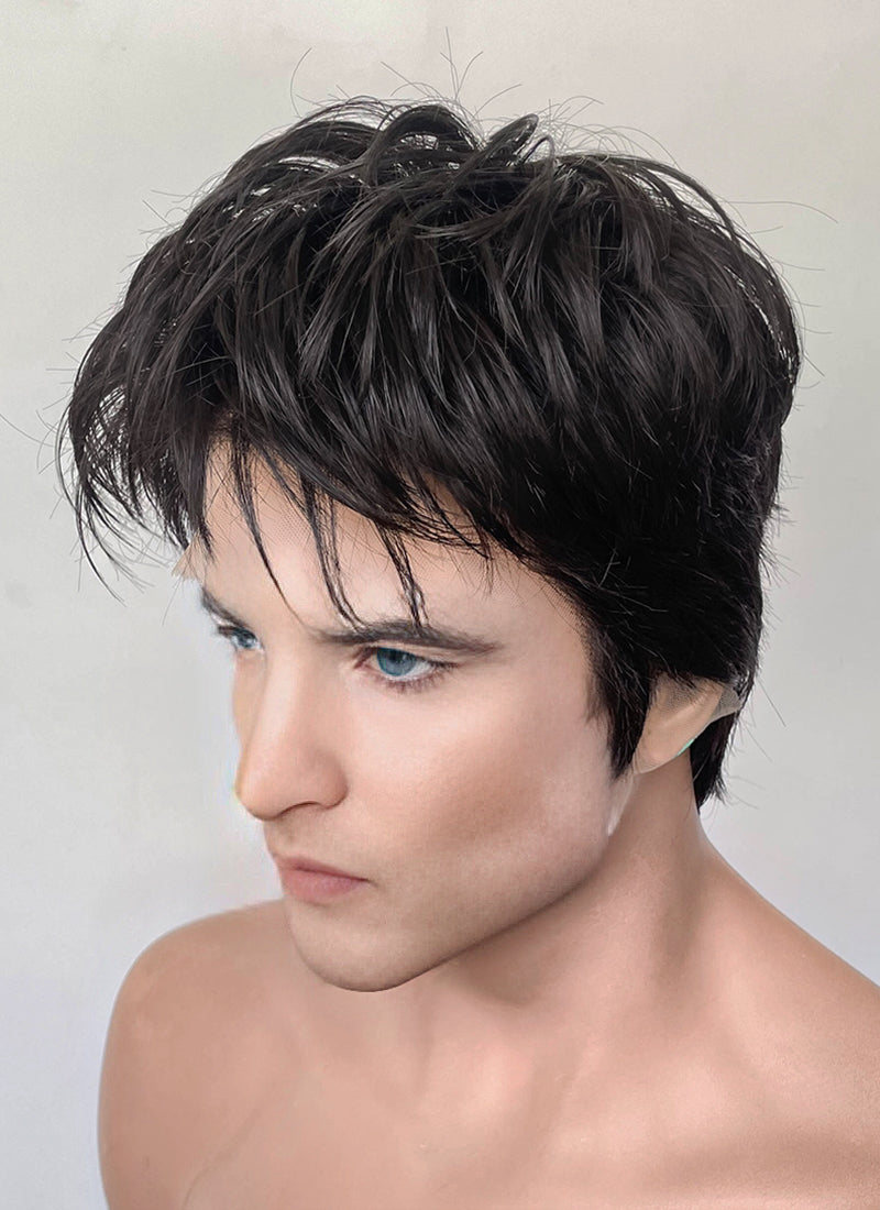 The Sandman Season 2 Dream Natural Black Straight 13" * 6" Lace Top Synthetic Men's Wig LF8069