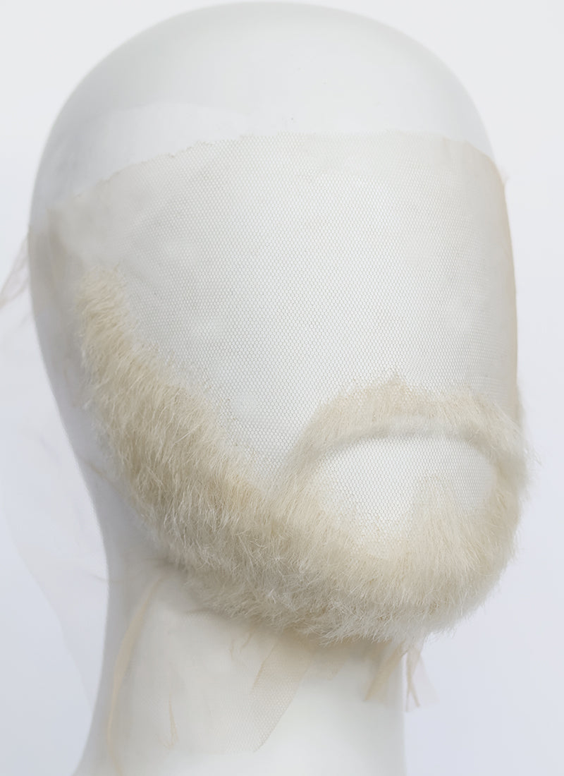 The Witcher 3 Geralt of Rivia Handmade HD Lace Realistic Platinum Blonde Beard and Moustache Facial Hair Set MB011