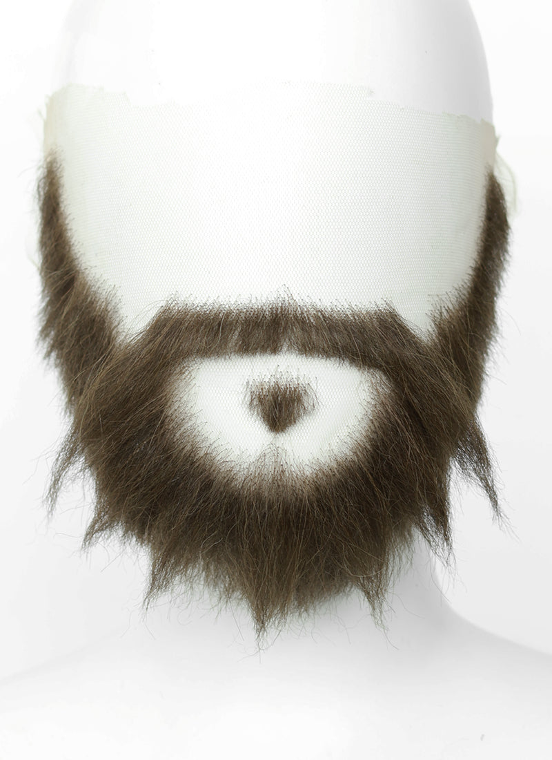 Overwatch Cole Cassidy Handmade HD Lace Realistic Ash Brown Full Beard and Moustache Facial Hair Set MB013
