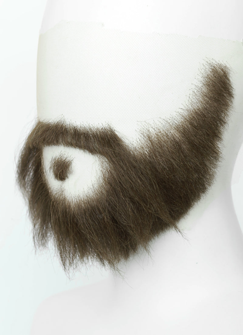 Overwatch Cole Cassidy Handmade HD Lace Realistic Ash Brown Full Beard and Moustache Facial Hair Set MB013