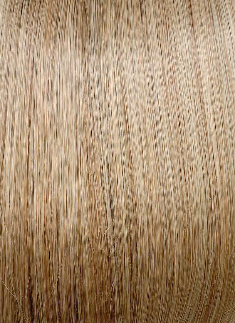 Mixed Blonde With Dark Roots Straight Mono Top Bob Lace Wig MN002