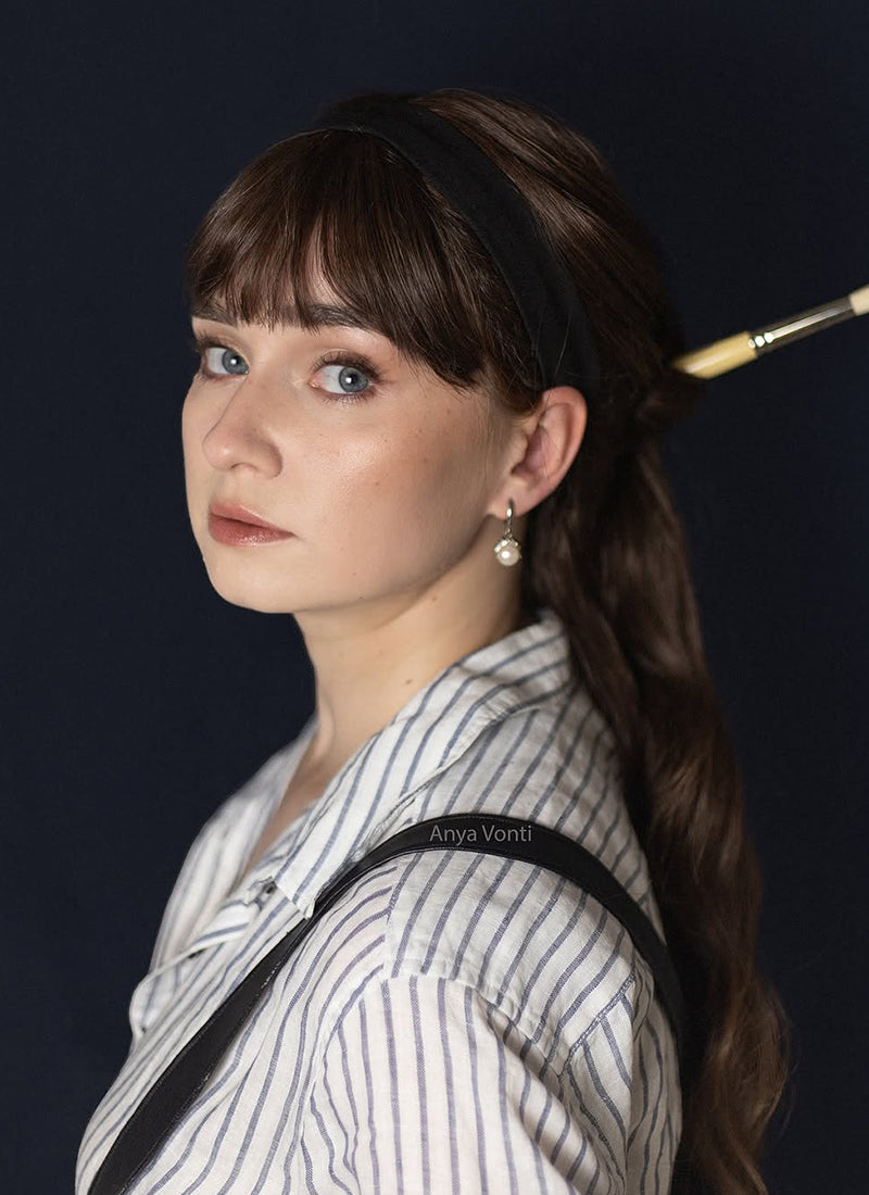 Two Tone Brown Wavy Synthetic Hair Wig NS422