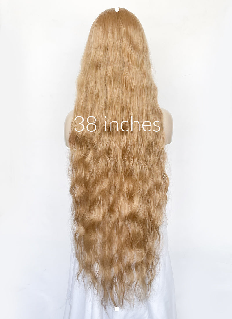 Golden Blonde Wavy Synthetic Hair Wig NS584