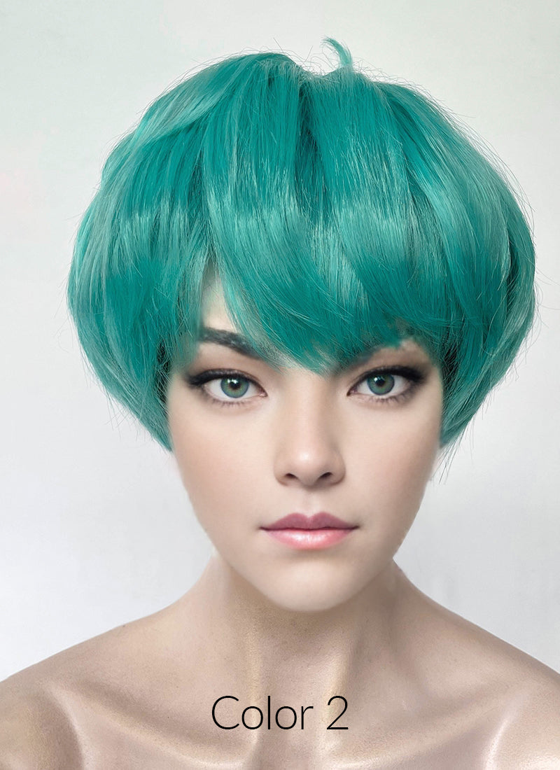 KPop Demon Hunters Saja Boys Baby Green Straight Synthetic Hair Wig TB1761