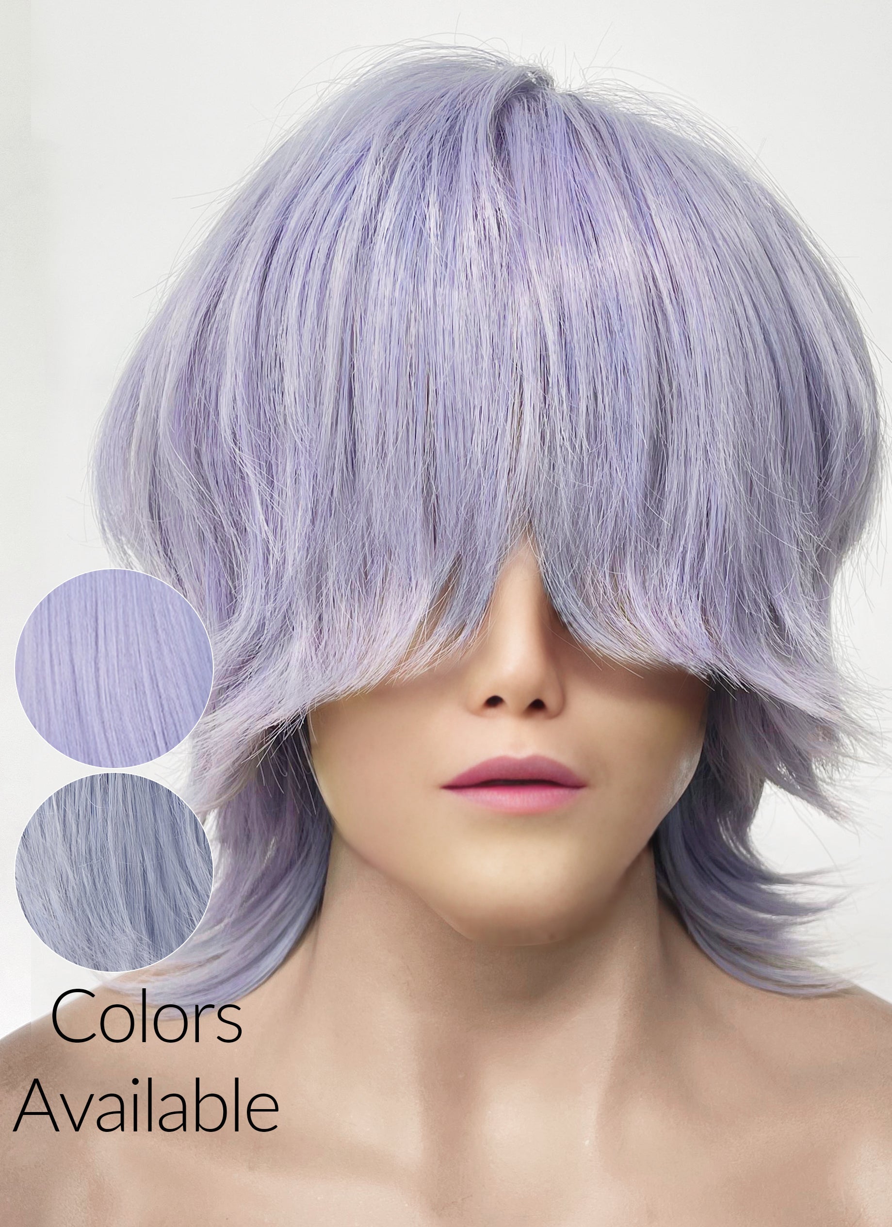 KPop Demon Hunters Saja Boys Mystery Pastel Purple Straight Synthetic Hair Wig TB1762