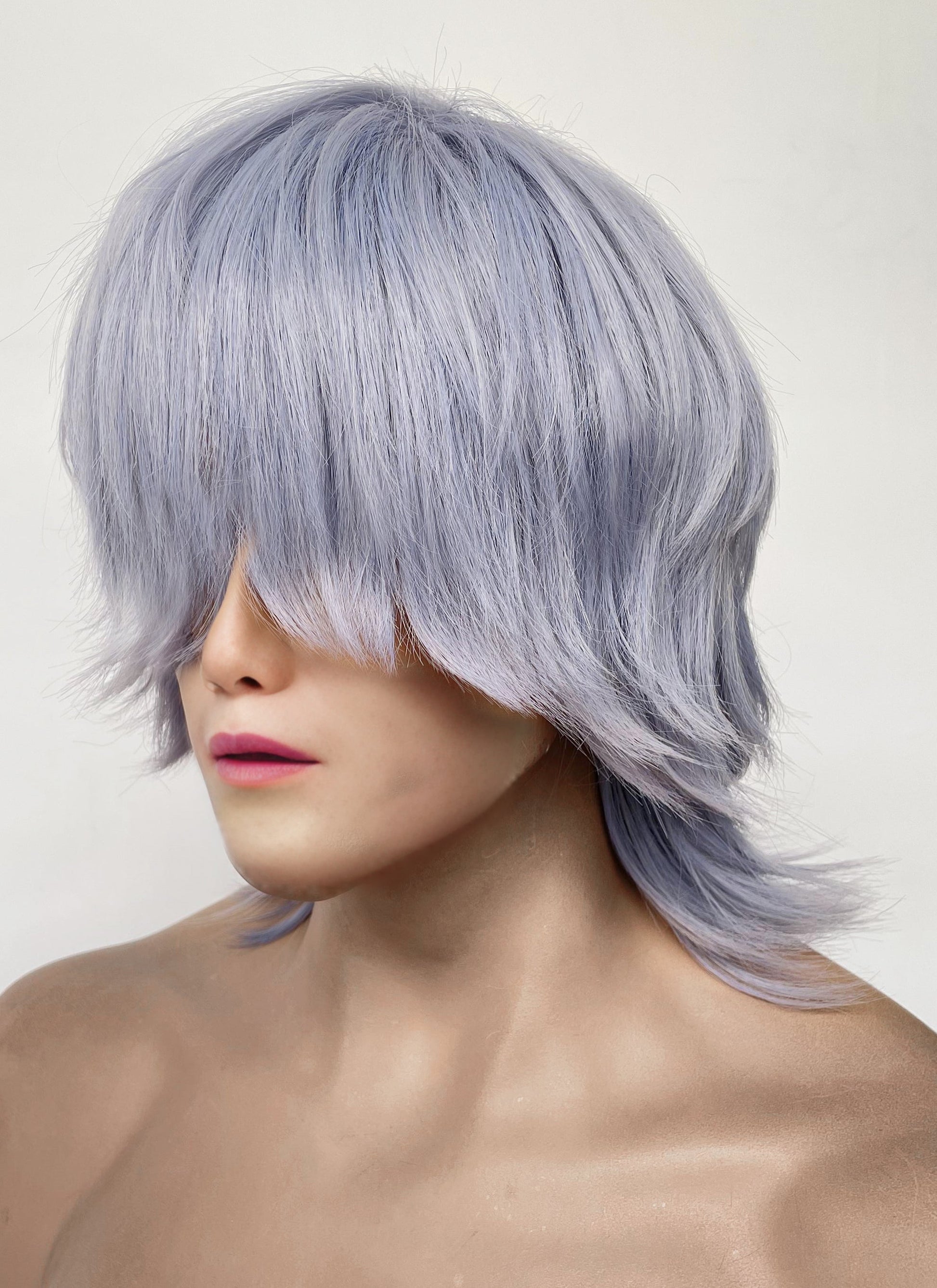 KPop Demon Hunters Saja Boys Mystery Pastel Purple Straight Synthetic Hair Wig TB1762