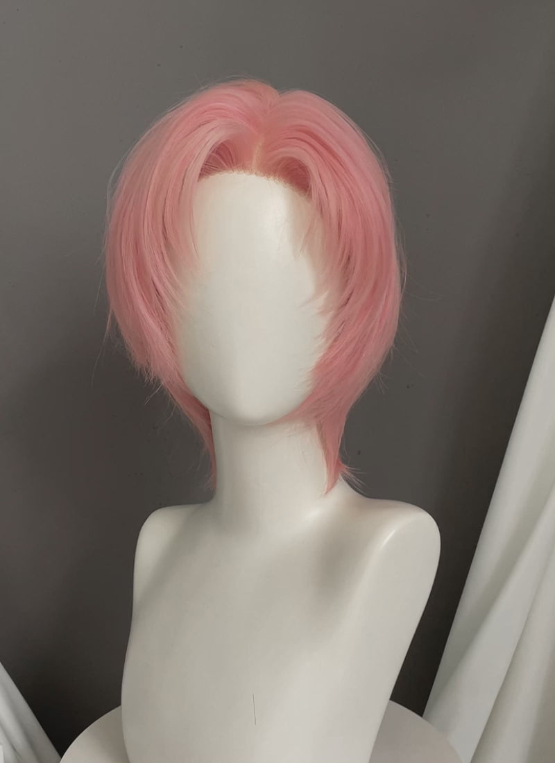 Pink Straight Lace Front Synthetic Hair Wig LF6142