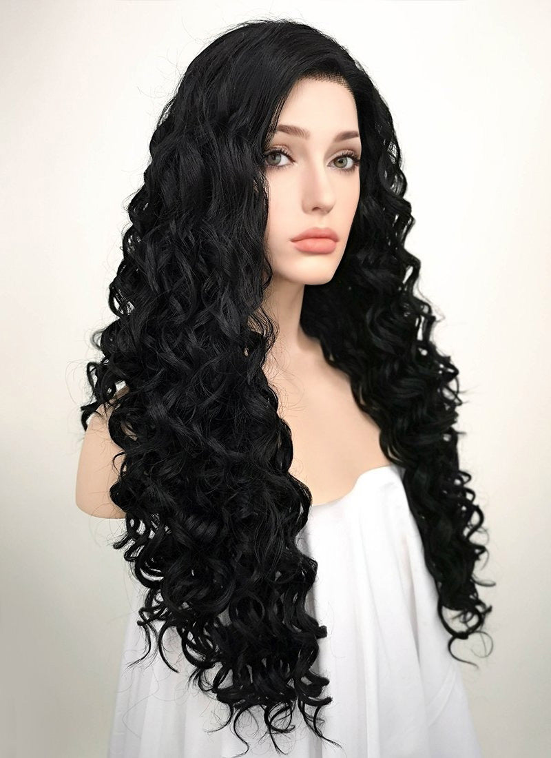 Spiral Curly Black Lace Front Synthetic Wig LF166 – Wig Is Fashion