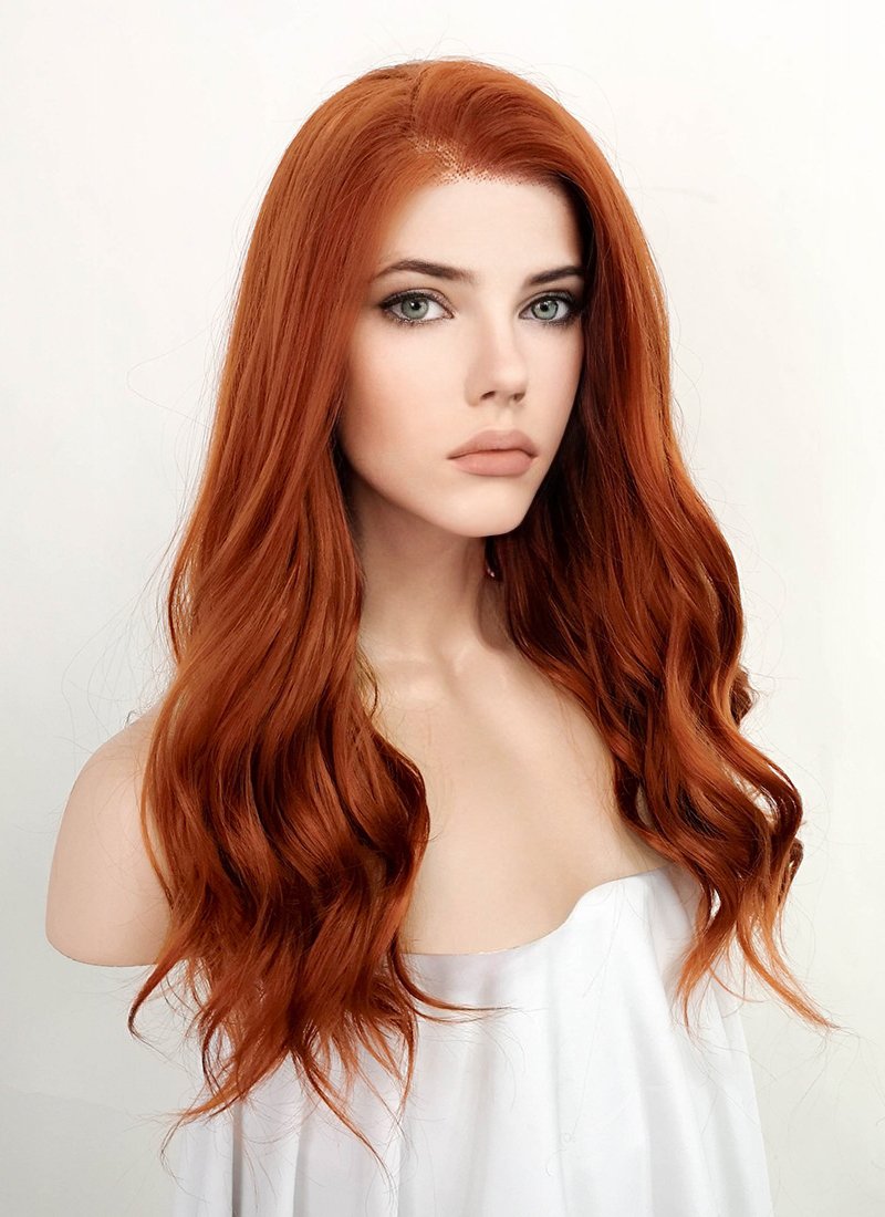 Marvel Black Widow Black Widow Ginger Wavy Lace Front Synthetic Wig LF3229