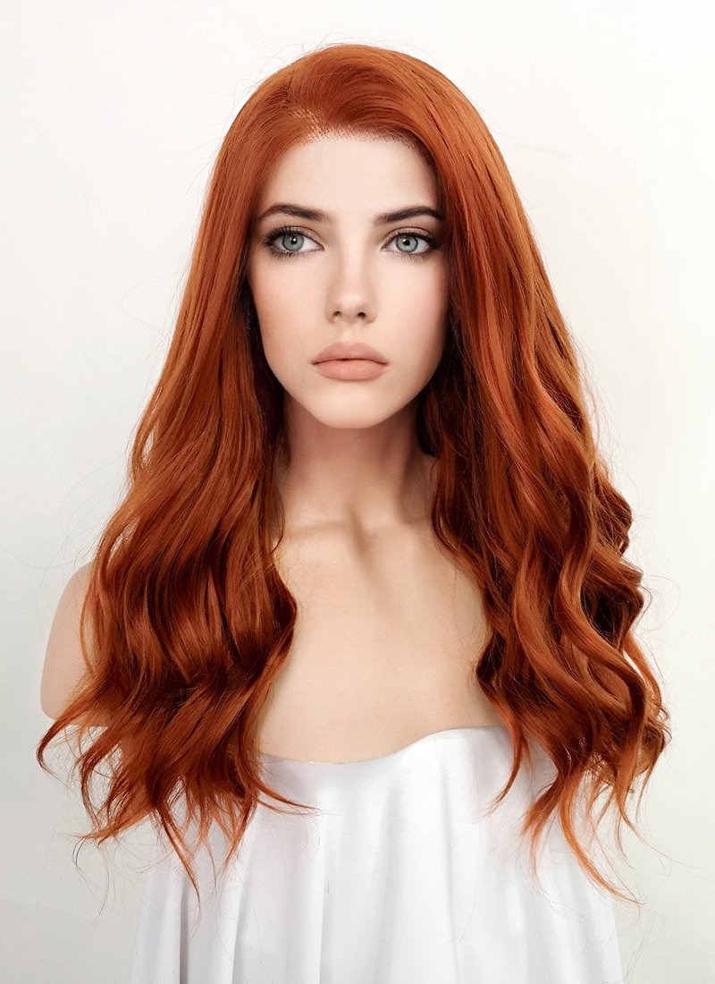 Marvel Black Widow Black Widow Ginger Wavy Lace Front Synthetic Wig LF3229
