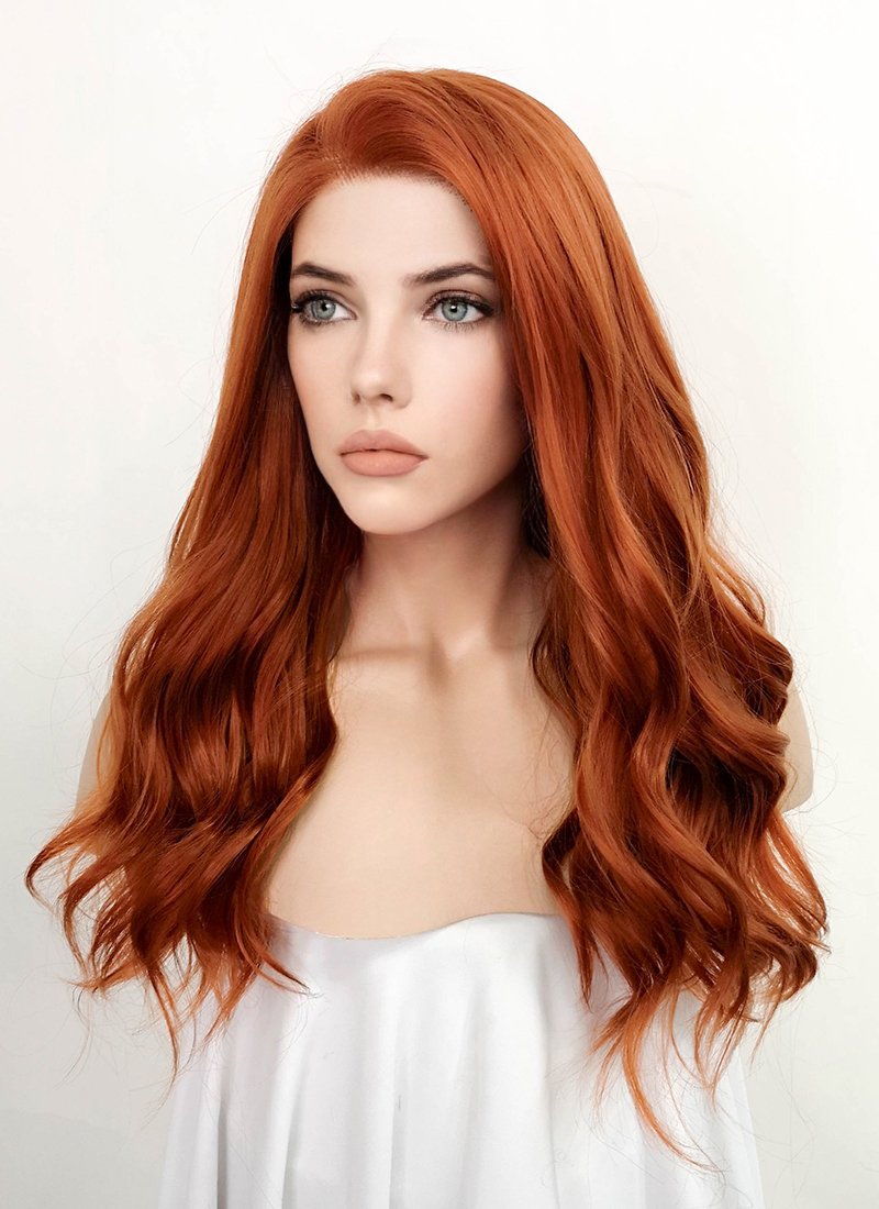 Marvel Black Widow Black Widow Ginger Wavy Lace Front Synthetic Wig LF3229