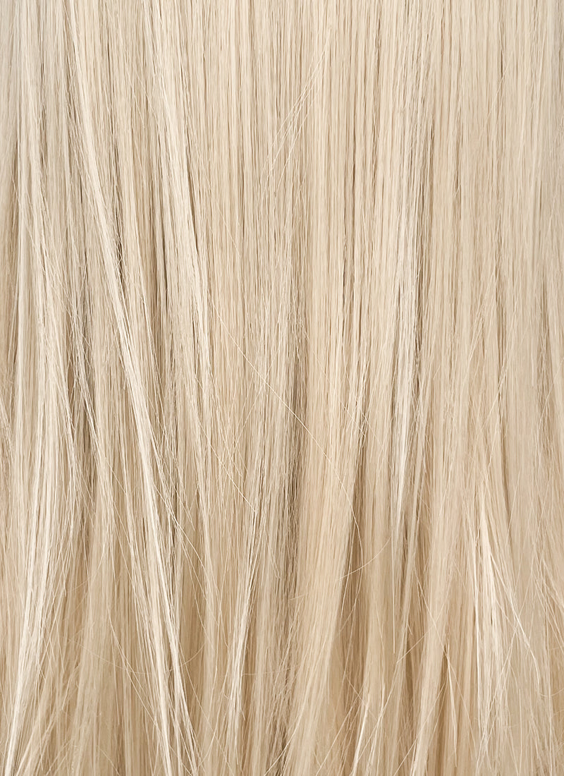 Ash Blonde Straight Layered Hush Cut Lace Front Synthetic Wig LFK5536A