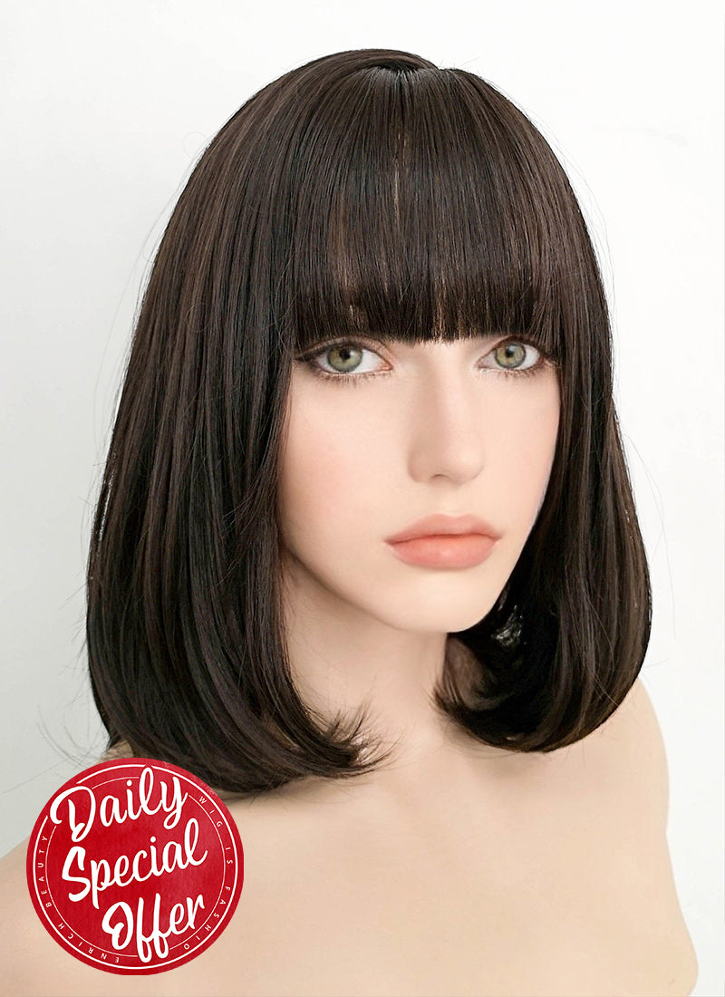 Brunette Straight Bob Synthetic Wig NS077