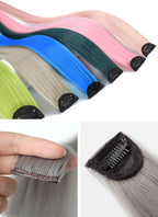 24" Heat Resistant Synthetic Clip-On Hair Streaks (3 Pairs)