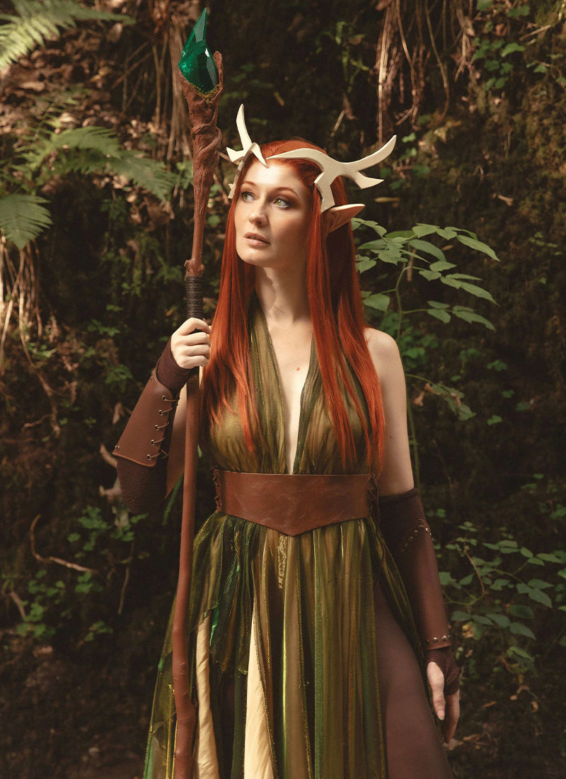 Critical Role The Legend of Vox Machina Keyleth Ginger Straight Lace Front Synthetic Wig LW4022AF