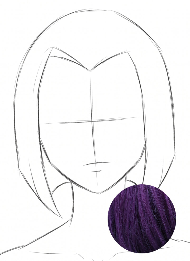 [Confirmed] Purple Lace Front Wig For Cosplay as Raven from Teen Titans CMS007