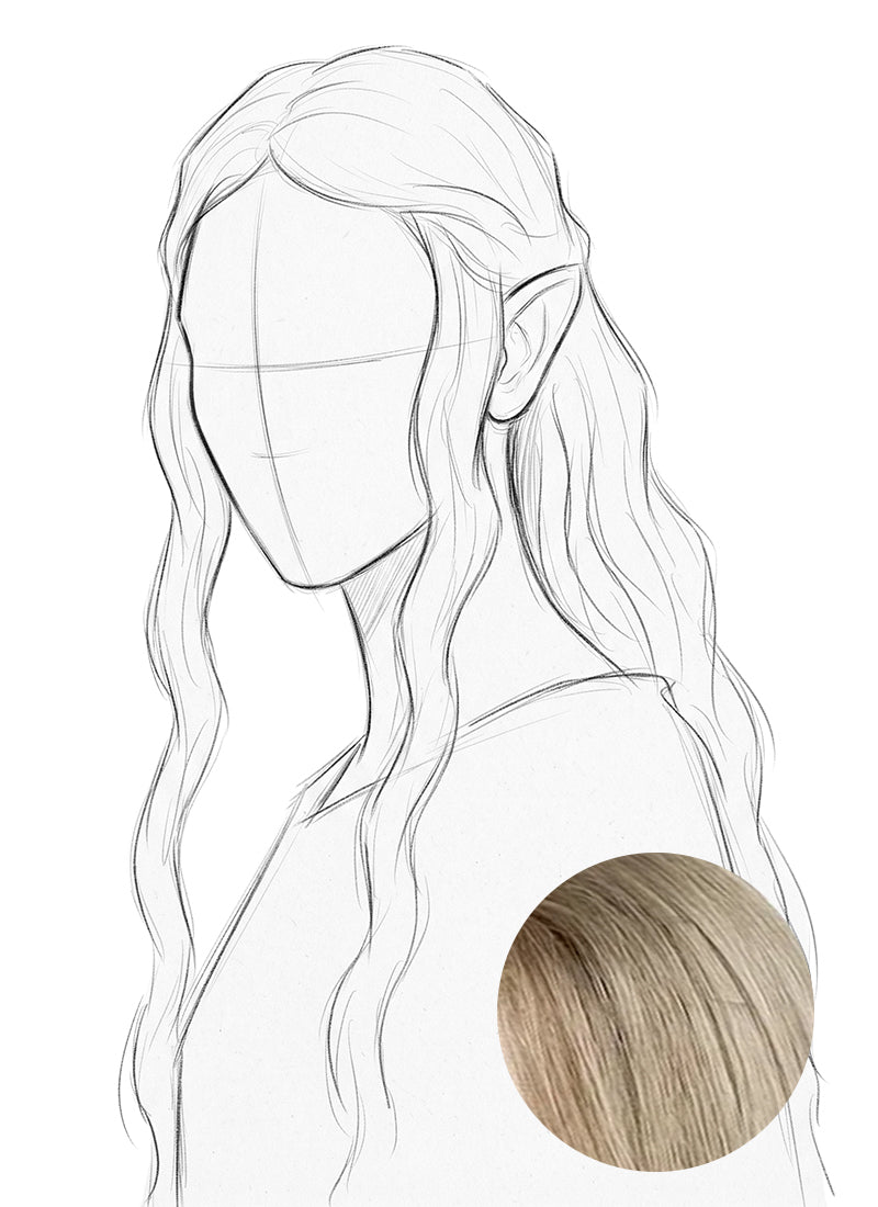 [Confirmed] Deep Gold with Silver Highlights Lace Front Wig For Cosplay as Galadriel from The Lord of the Rings: The Fellowship of the Ring CMS022