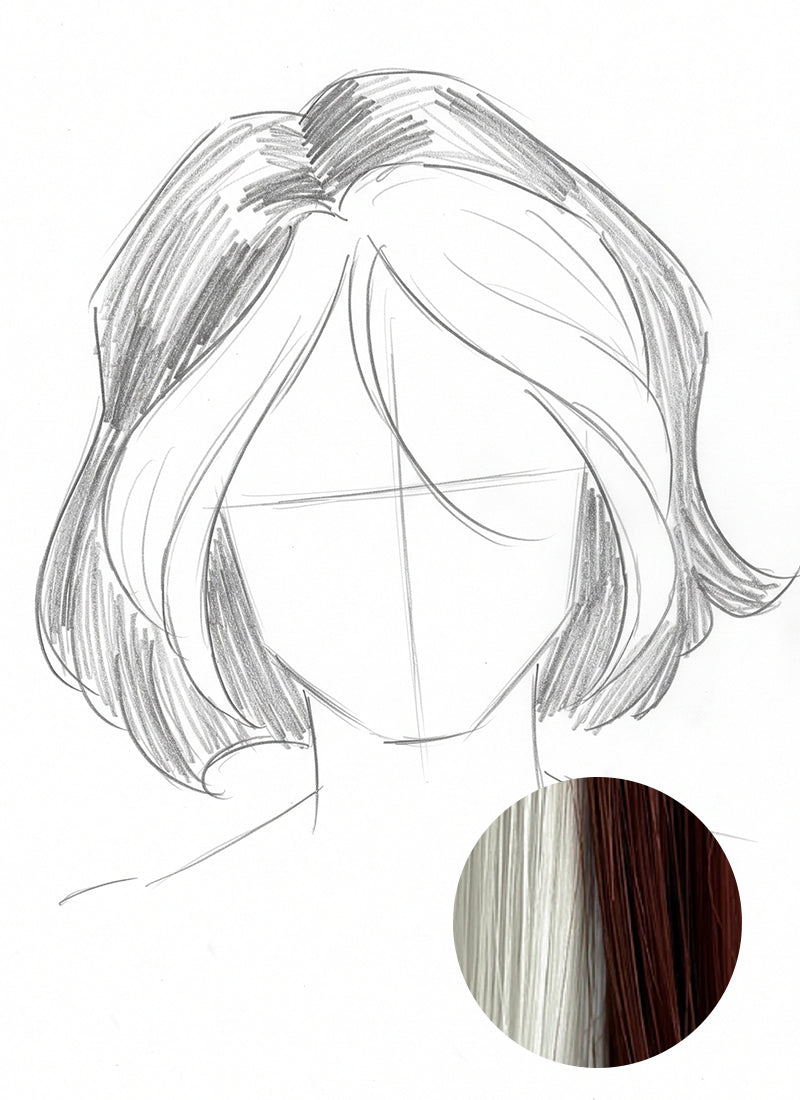[Confirmed] Silver White Mixed Ginger Lace Front Wig For Cosplay as Rogue from X-Men: Evolution CMS058