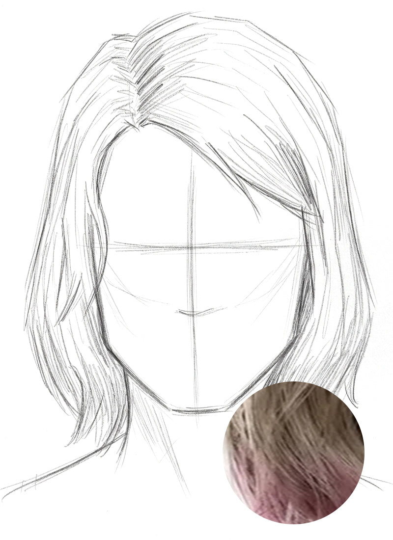 Blonde With Red Tips Lace Front Wig For Cosplay as Maria from Silent-Hill CMS063